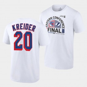 Chris Kreider New York Rangers 2022 Stanley Cup Playoffs White Eastern Finals Matchup T-Shirt