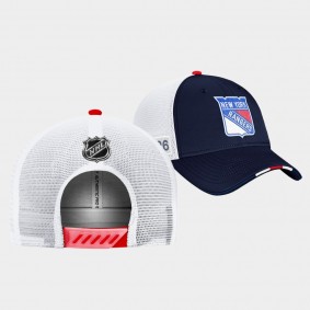New York Rangers 2022 NHL Draft On Stage Authentic Pro Adjustable Hat Navy