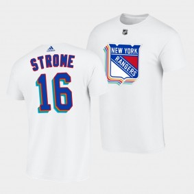 New York Rangers LGBTQ Pride Month Ryan Strome #16 White T-Shirt