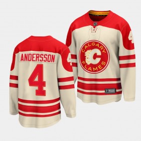 Calgary Flames Rasmus Andersson 2023 NHL Heritage Classic Cream Premier Breakaway Player Jersey Men's