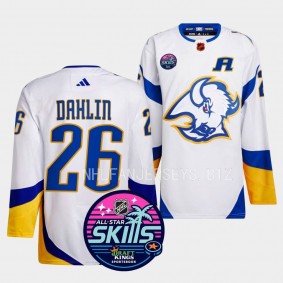 2023 NHL All-Star Skills Rasmus Dahlin Buffalo Sabres White #26 Reverse Retro Jersey