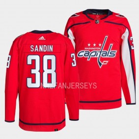 Washington Capitals Home Rasmus Sandin #38 Red Jersey Authentic Primegreen