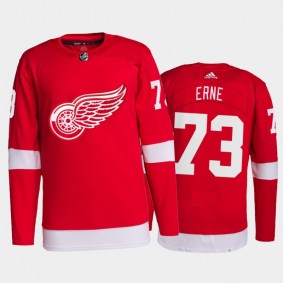 2021-22 Detroit Red Wings Adam Erne Pro Authentic Jersey Red Home Uniform