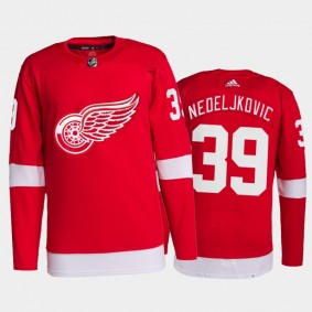 2021-22 Detroit Red Wings Alex Nedeljkovic Pro Authentic Jersey Red Home Uniform