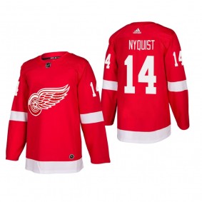 Men's Detroit Red Wings Gustav Nyquist #14 Home Red Authentic Player Cheap Jersey