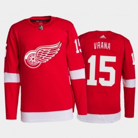 2021-22 Detroit Red Wings Jakub Vrana Pro Authentic Jersey Red Home Uniform