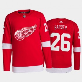 2021-22 Red Wings Riley Barber Home Red Jersey