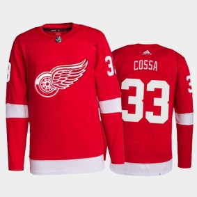 2021-22 Detroit Red Wings Sebastian Cossa Pro Authentic Jersey Red Edmonton Oil Kings 2021 Draft Uniform