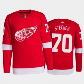 2021-22 Detroit Red Wings Troy Stecher Pro Authentic Jersey Red Home Uniform
