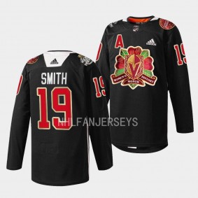Women's History Month Reilly Smith Vegas Golden Knights Black #19 Warmups Jersey 2023