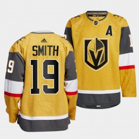 Vegas Golden Knights 2022-23 Home Reilly Smith #19 Gold Jersey Authentic