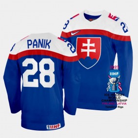 Slovakia 2023 IIHF World Championship Richard Panik #28 Blue Jersey Away
