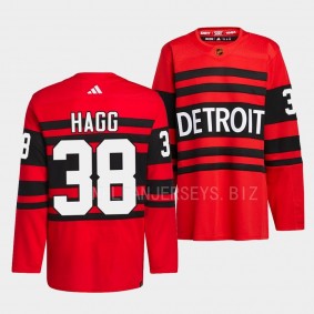 Detroit Red Wings 2022 Reverse Retro 2.0 Robert Hagg #38 Red Authentic Pro Jersey Men's