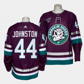 Ross Johnston #44 Anaheim Ducks Alternate Navy Jersey 30th Season