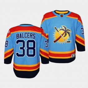 Florida Panthers Rudolfs Balcers 2022 Special Edition 2.0 Blue #38 Youth Jersey Retro