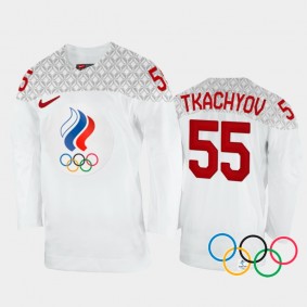 Vladimir Tkachyov Russia Hockey White Away Jersey 2022 Winter Olympics