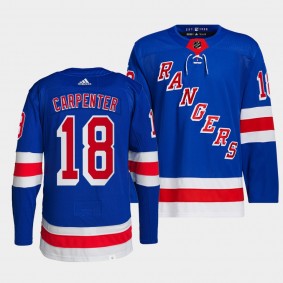 Ryan Carpenter #18 New York Rangers 2022 Primegreen Authentic Royal Jersey Home