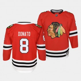Chicago Blackhawks #8 Ryan Donato Home Premier Player Red Youth Jersey