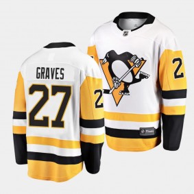 Pittsburgh Penguins Ryan Graves Away White Breakaway Player Jersey Men's