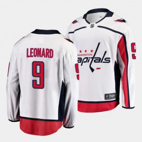 2023 NHL Draft Ryan Leonard Washington Capitals Jersey White Away Breakaway Player