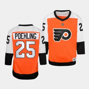 Ryan Poehling Philadelphia Flyers Youth Jersey 2023-24 Home Burnt Orange Replica Player Jersey