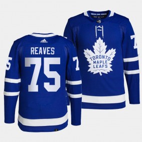 Maple Leafs Ryan Reaves Home Men Blue #75 Jersey Authentic Pro