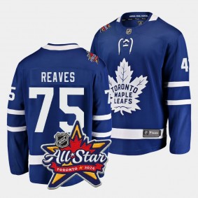 2024 NHL All-Star Patch Ryan Reaves Jersey Toronto Maple Leafs Royal #75 Home Men's