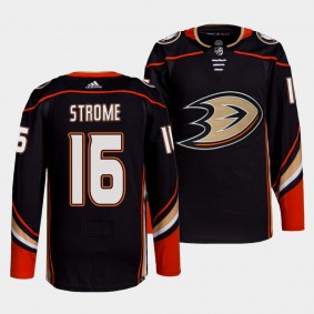 Ryan Strome Ducks 2022 Primegreen Authentic Black Jersey #16 Home