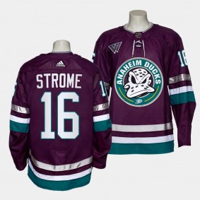 Ryan Strome Anaheim Ducks 2023-24 30th Anniversary Purple #16 Alternate Authentic Jersey Men's