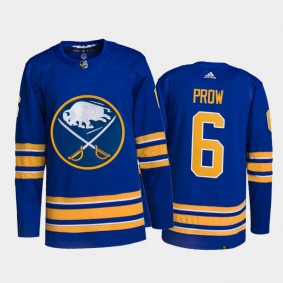 2021-22 Sabres Ethan Prow Home Royal Jersey