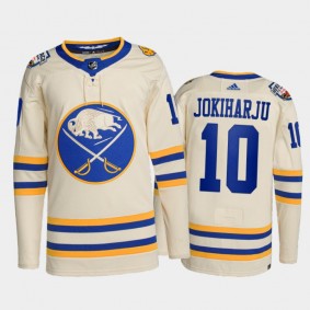 Buffalo Sabres 2022 Heritage Classic Jersey Henri Jokiharju White #10 Primegreen Authentic Uniform