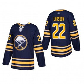 Men's Buffalo Sabres Johan Larsson #22 Home Navy Authentic Player Cheap Jersey
