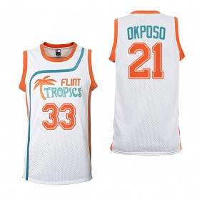 Kyle Okposo Buffalo Sabres Flint Tropics Basketball Jersey White #21 Semi-Pro