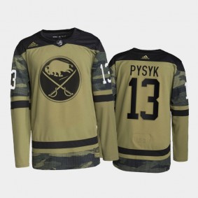 Mark Pysyk Buffalo Sabres 2022 Military Appreciation Night Jersey Camo #13 Primegreen Authentic
