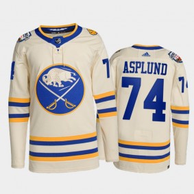 Buffalo Sabres 2022 Heritage Classic Jersey Rasmus Asplund White #74 Primegreen Authentic Uniform