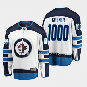 Winnipeg Jets Sam Gagner 1000th Career Game White Special Jersey Men's