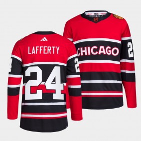 Reverse Retro 2.0 Chicago Blackhawks Sam Lafferty #24 Red Authentic Primegreen Jersey 2022