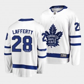 Toronto Maple Leafs Sam Lafferty Away White Breakaway Player Jersey Men's