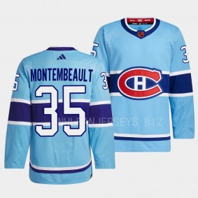 Sam Montembeault Montreal Canadiens 2022 Reverse Retro 2.0 Blue #35 Authentic Primegreen Jersey Men's