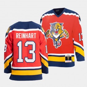 Sam Reinhart Florida Panthers 95-96 Authentic Blue Line Red #13 Jersey Mitchell Ness