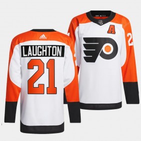 Philadelphia Flyers 2023-24 Authentic Scott Laughton #21 White Jersey Away