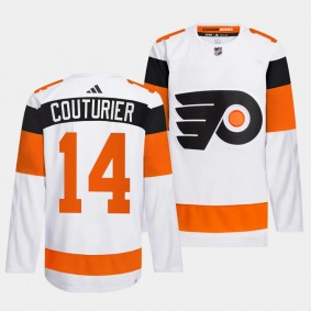 2024 NHL Stadium Series Philadelphia Flyers Sean Couturier #14 White Authentic Pro Jersey