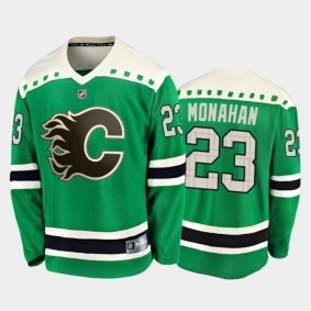 Fanatics Sean Monahan #23 Flames 2020 St. Patrick's Day Replica Player Jersey Green