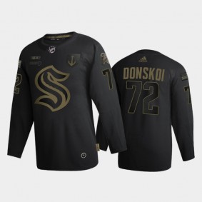 Seattle Kraken Joonas Donskoi #72 Military Appreciation Night 2021-22 Authentic Jersey Black