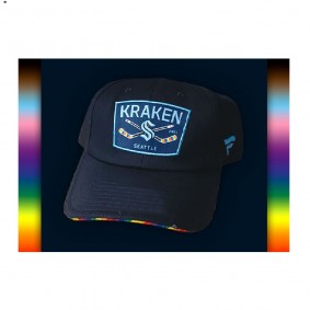 Seattle Kraken LGBTQ Pride Adjustable Snapback Hat Navy