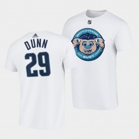 Seattle Kraken Mascot buoy Vince Dunn #29 White T-Shirt