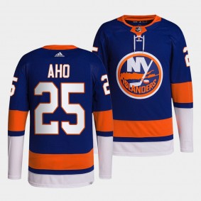 New York Islanders 2022 Home Sebastian Aho #25 Royal Jersey Primegreen Authentic Pro