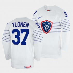 France 2022 IIHF World Championship Sebastian Ylonen #37 White Jersey Home