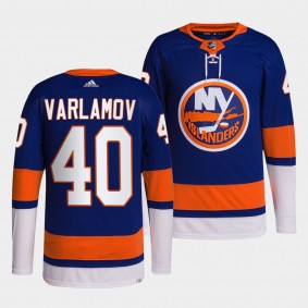 New York Islanders 2022 Home Semyon Varlamov #40 Royal Jersey Primegreen Authentic Pro