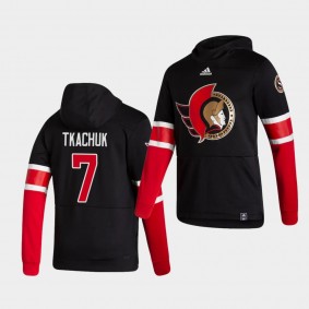 Ottawa Senators Brady Tkachuk 2021 Reverse Retro Black Authentic Pullover Special Edition Hoodie